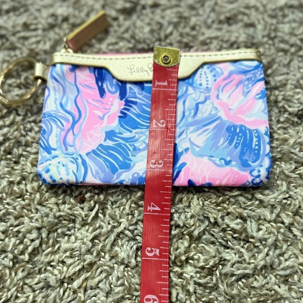 Lilly Pulitzer Pink & Blue Coin Purse & Key Chain